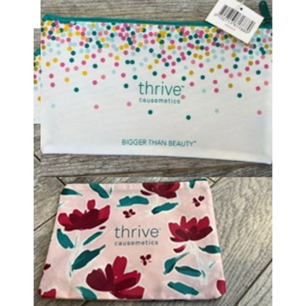 Thrive Cosmetics Makeup Bag Throw Kindness Around Like Confetti NWT Travel Case